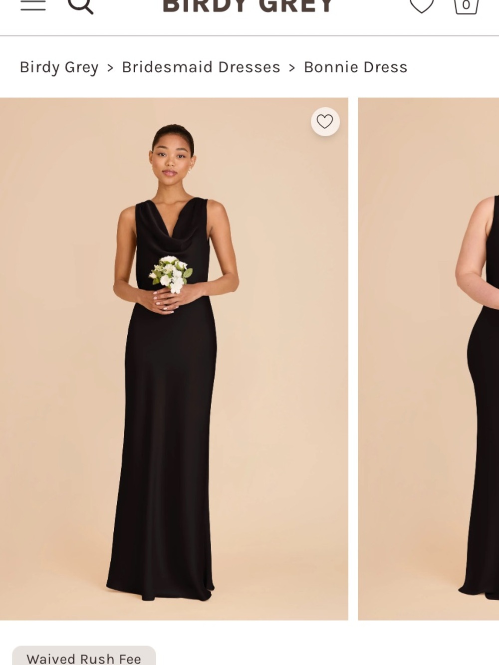 Birdy Grey Black Bonnie Cowl Neck Maxi Dress
